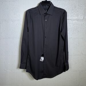 Alfani Men's Slim Fit Stain Resistant Dress Shirt, Gray 14-14.5 32-33 $60